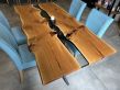 Купити Table wood and epoxy resin Eiche RIVER Baumkante від MAIIMO