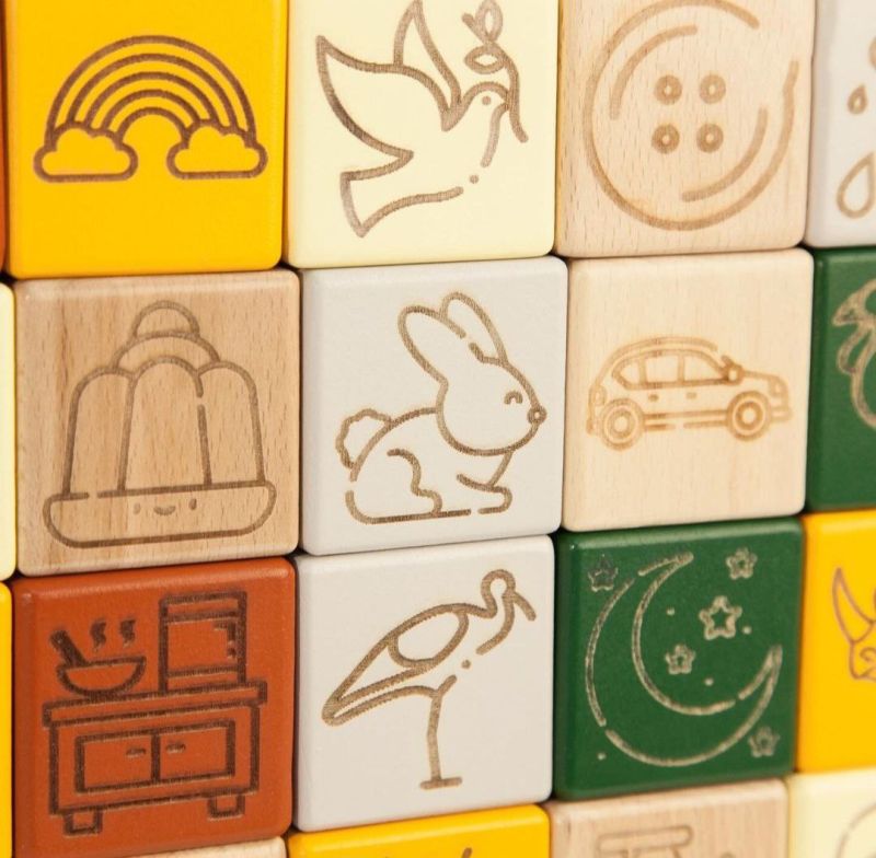 Купити Ukrainian alphabet from wooden cubes від MAIIMO