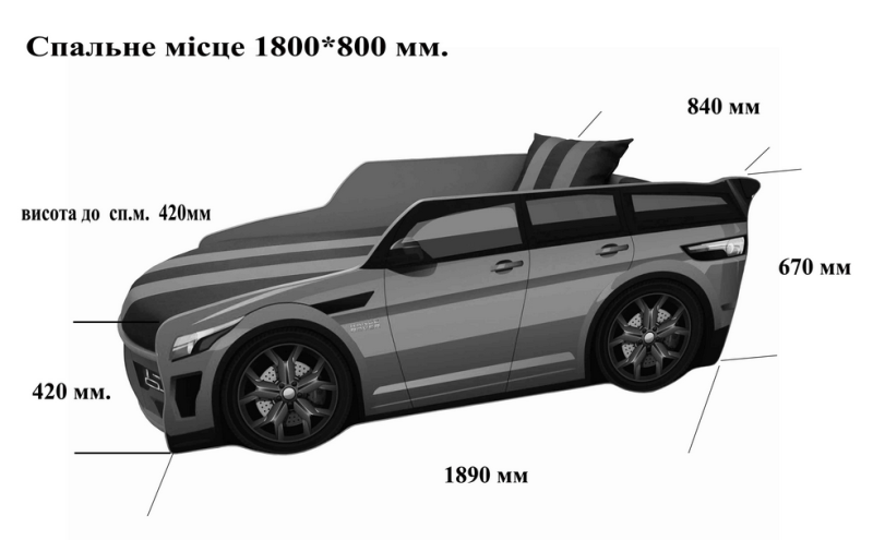 Купити Кровать-машинка Mercedes "PREMIUM" від MAIIMO