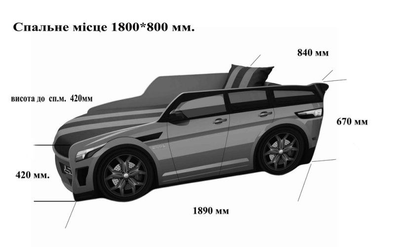 Купити Кровать-машинка POLICE "PREMIUM" від MAIIMO