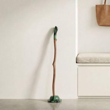 Long Wooden Shoehorn with Epoxy Resin