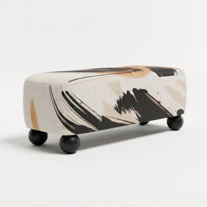 Ritmo Art Pouf Bench with Prints
