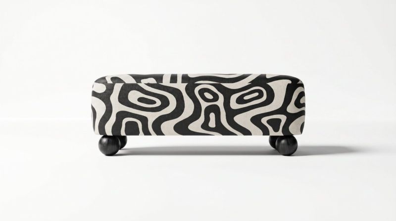 Купити Ritmo Motif Pouf Bench with Prints від MAIIMO