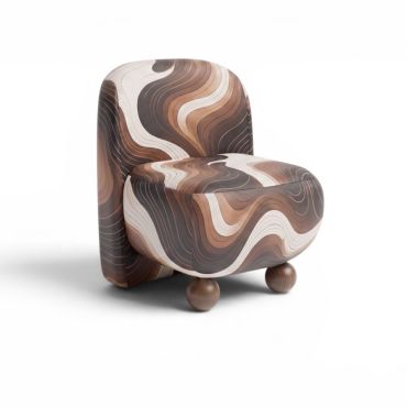 Oasis Motif Armchair with Prints