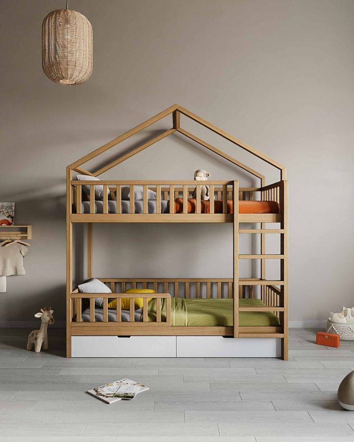 Купити Двоповерхове ліжко Монтессорі Duo House від MAIIMO