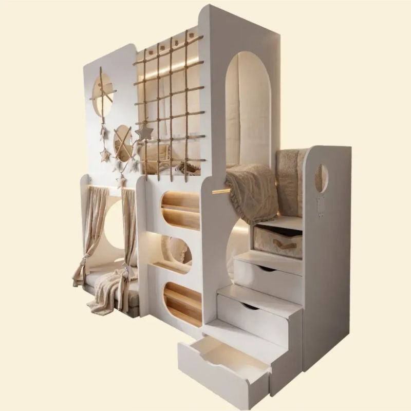 Купити Двоярусне дитяче ліжко TOBI Folding Bed з ігровою зоною від MAIIMO