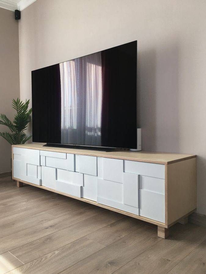 Купити Тумба під ТВ Geometria біла від MAIIMO