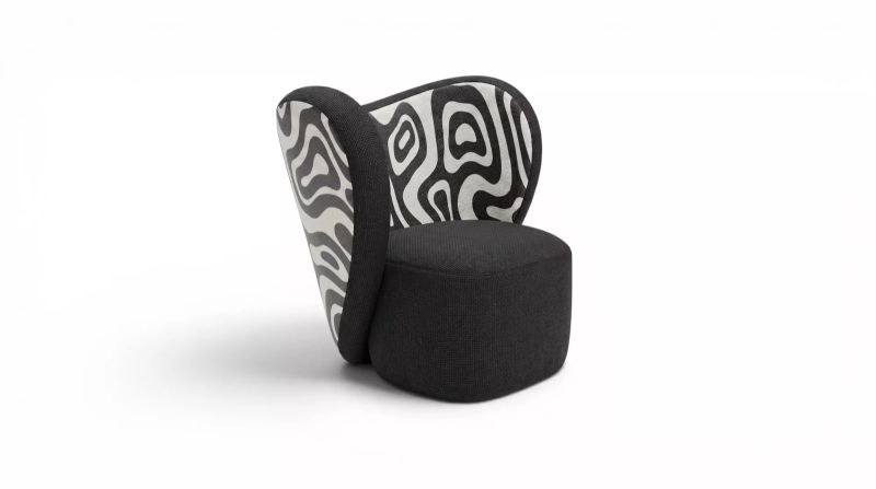 Gelate Motif printed armchair — MAIIMO
