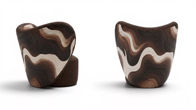 Gelate Motif printed armchair — MAIIMO