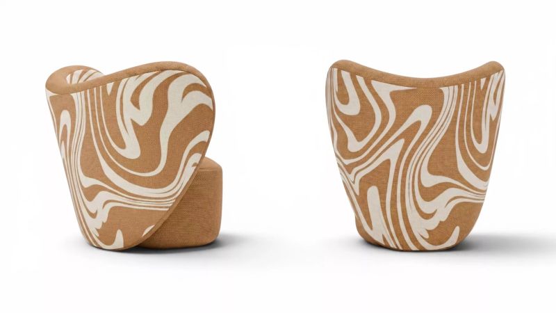 Gelate Motif printed armchair — MAIIMO