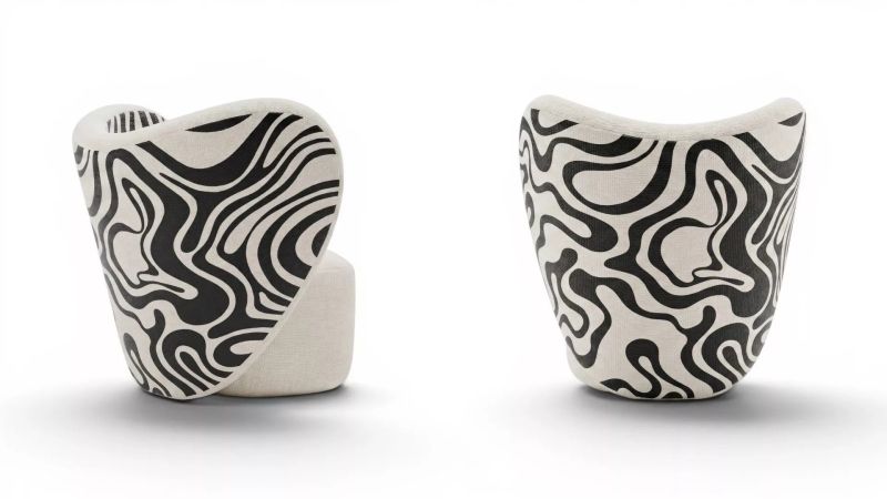 Gelate Motif printed armchair — MAIIMO