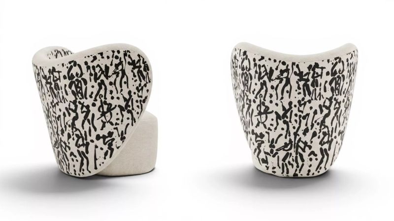 Gelate Motif printed armchair — MAIIMO