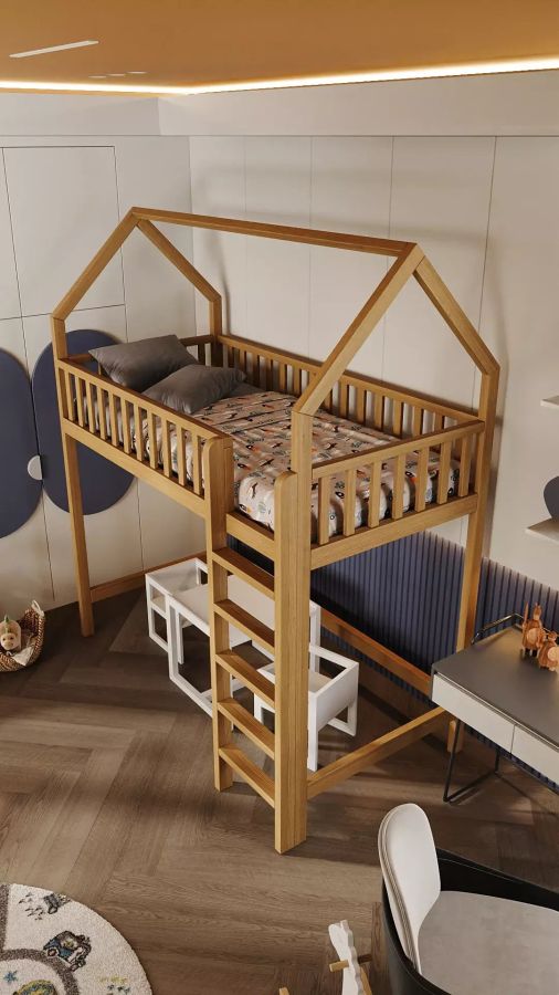 Купити Ліжко з ігровою зоною Монтессорі HighHouse від MAIIMO