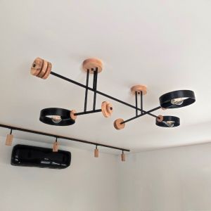 Люстра довга DIAMOND-3 з точеними деталями та функцією повороту кілець