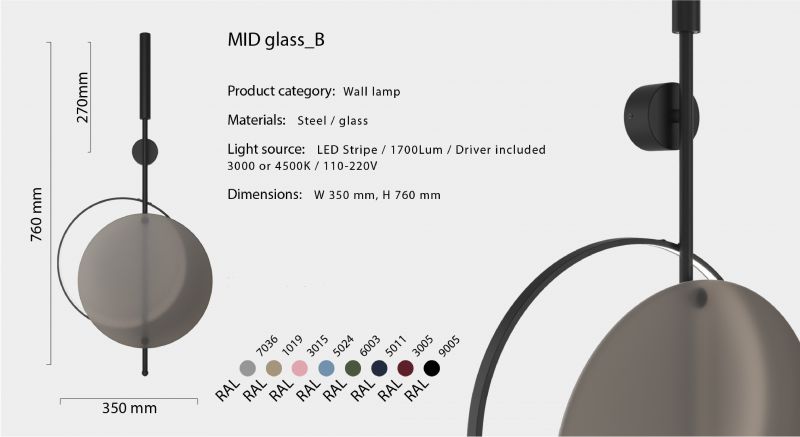 Купити Бра MID glass B від MAIIMO