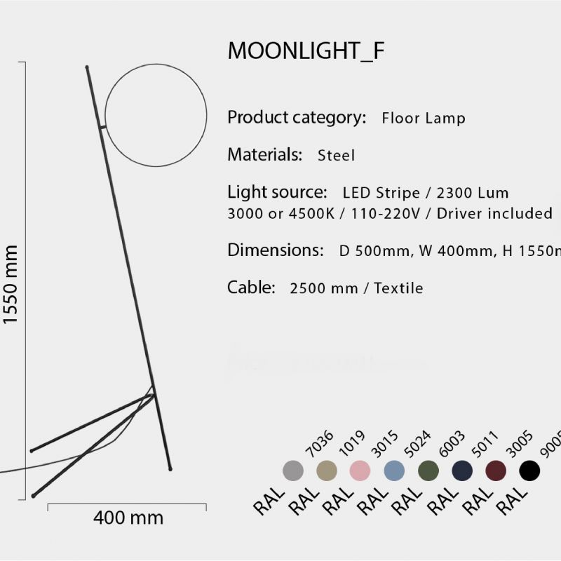 Купити Торшер MOONLIGHT F від MAIIMO