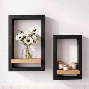 Portal Black Wall Frame Shelf