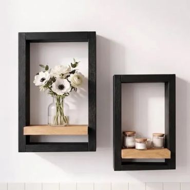 Portal Black Wall Frame Shelf