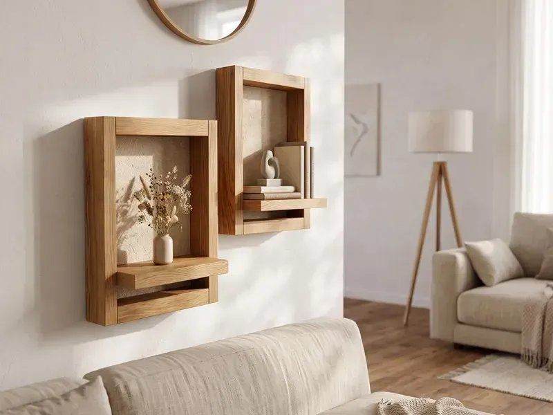 Купити Portal oak wall frame shelf від MAIIMO