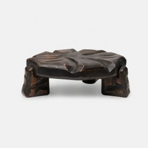 Walnut-Finish Wooden Plant Stand