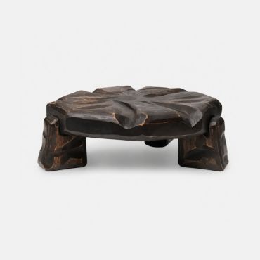 Walnut-Finish Wooden Plant Stand