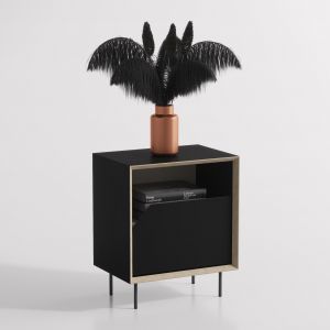 Приліжкова тумба Origami light чорна