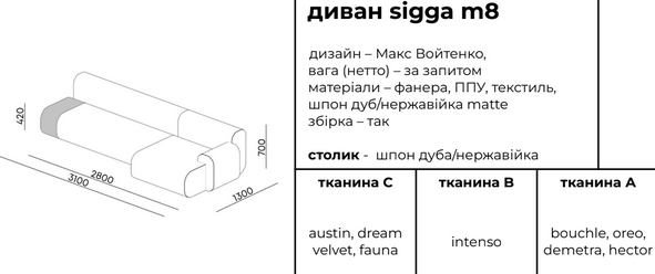 Купити Диван Sigga M8 від MAIIMO