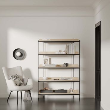 Shelving Spacious High wooden shelves
