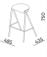 Купити Bar stool Taco stainless steel  від MAIIMO