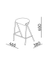 Купити Semi-bar stool Taco від MAIIMO