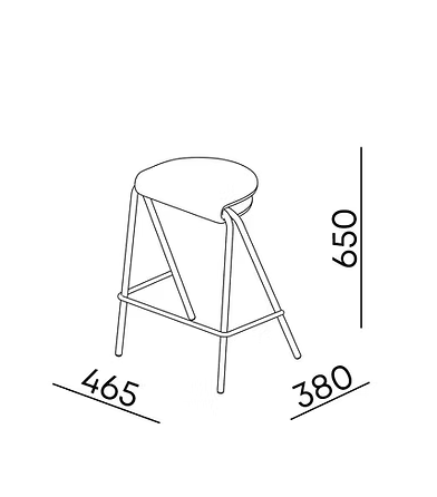 Купити Semi-bar stool Taco від MAIIMO