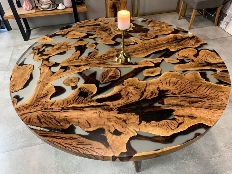 Купити Table wood and epoxy resin Eichewurzel від MAIIMO