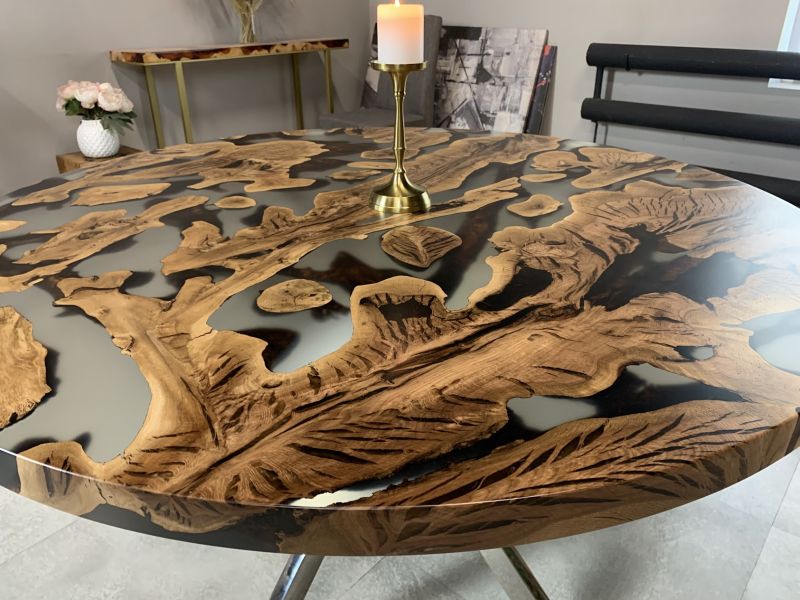 Купити Table wood and epoxy resin Eichewurzel від MAIIMO