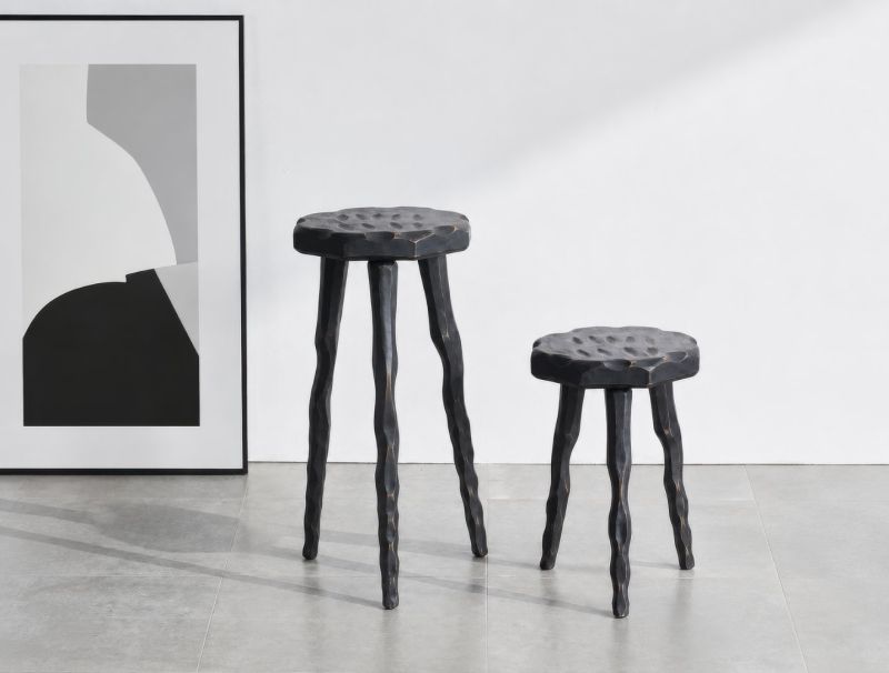 Купити White Wooden Stool від MAIIMO