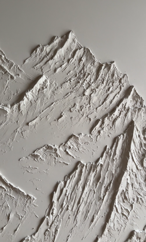 Купити Textured painting of the Mountain panel beige від MAIIMO