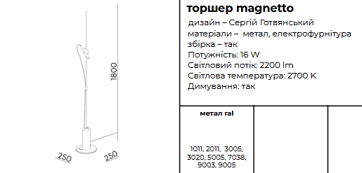 Купити Floor lamp Magnetto від MAIIMO