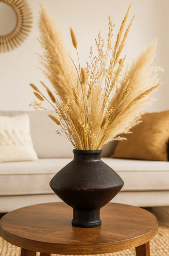 Купити Wooden vase BREATH OF THE STEPPE for dried flowers від MAIIMO