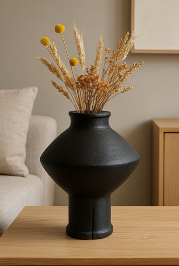 Купити Wooden vase BREATH OF THE STEPPE for dried flowers від MAIIMO