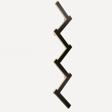 Вішак для одягу/полотенець ZIG-ZAG чорний