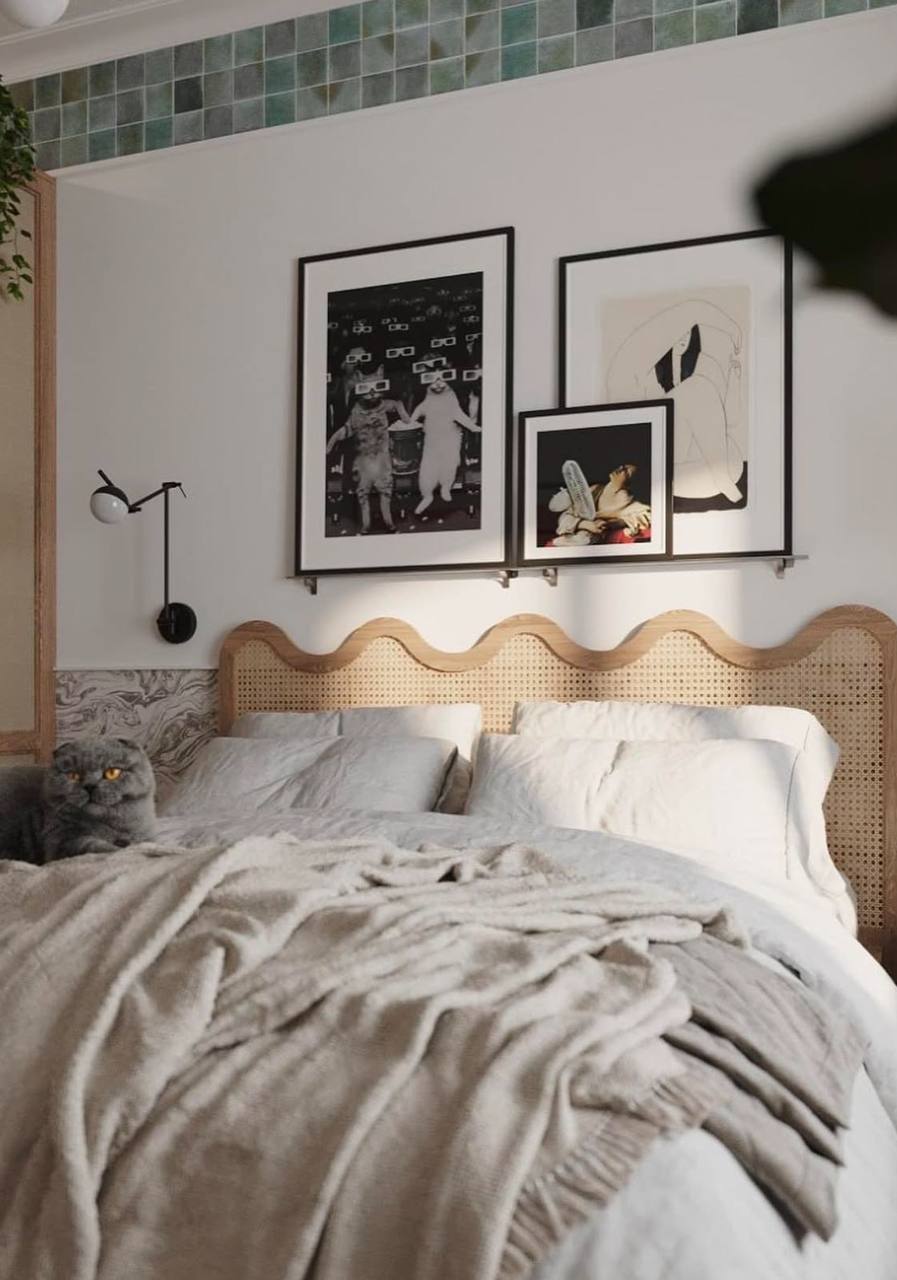 Rattan furniture in the bedroom